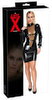 Latex-Kleid mit Transparent-Einsatz