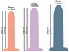 3-teiliges Dildo-Set „Three in a Row“, versch. Größen & Gewichte