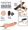 4-teiliges Strap-on-Set inklusive RC-Vibrator und 2 Dildos