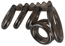 Hauptbild von Penisring „Cockring“ mit Hodenring und gezacktem Verbindungssteg