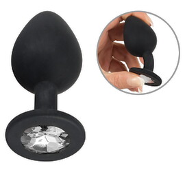 Hauptbild von Analplug aus Silikon mit Schmuckstein