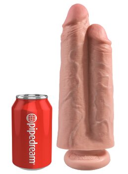 Dildo „9“ Two Cocks One Hole“ mit Saugfuß