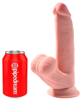 Hauptbild von Dildo „Triple Density Cock with Swinging Balls“, hyperrealistisch mit schwingenden Hoden