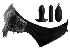 Vibro-Slip „Remote Princess Panty“ inkl. Vaginalplug, Vibrobullet, kabellose Fernbedienung