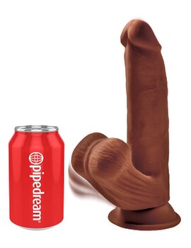 Dildo „Triple Density Cock with Swinging Balls“, hyperrealistisch mit schwingenden Hoden