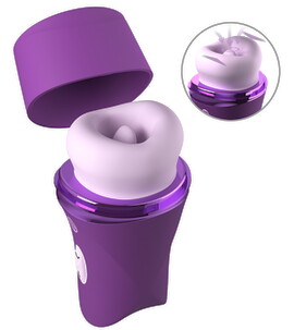 Hauptbild von Zungenvibrator „Lush Kiss Plush“ mit saugenden Silikonlippen