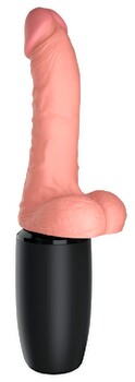 Hauptbild von Stoßvibrator „6,5“ Thrusting Cock with Balls“, mit Wärmefunktion, 7 Vibrationsmodi