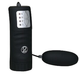 Hauptbild von Vibroei „Velvet Black Bullet“ mit Fernbedienung und 4 Vibrationsstufen