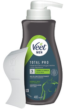 Hauptbild von Enthaarungscreme „Veet Men TOTAL PRO“ für seinen Oberkörper & Beine
