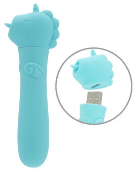 Hauptbild von Minivibrator mit USB-Stecker unter’m Einhorn-Köpfchen