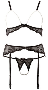 Hauptbild von 3-teiliges Straps-Set, ouvert, mit Schmuckperlen 