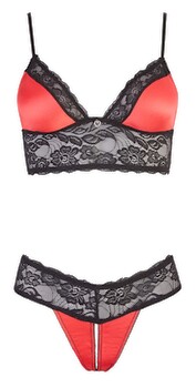 Soft-BH plus String, ouvert, aus Spitze und Satin