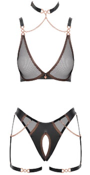 Hauptbild von Dessous-Set im Mix aus Netz und Mattlook