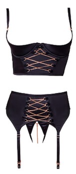 Hauptbild von 3-teiliges Hebe-Set aus Stretchsatin mit roségoldfarbenen Details