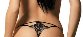 Hauptbild von String "Luiza" mit Stickerei hinten