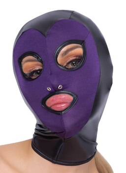 Kopfmaske im elastischen, 2-farbigen Look
