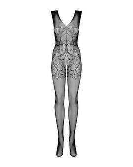 Ouvert-Catsuit aus Netz und Tüll