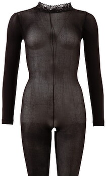 Hauptbild von Ouvert-Catsuit aus feinem Strumpfmaterial