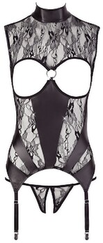 Hauptbild von Strapshemd plus String ouvert, mit Strass-Ring vorne