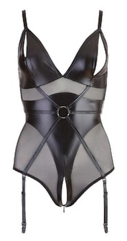 Hauptbild von Body mit Armfesseln, Wetlook und Powernet im edlen Mix