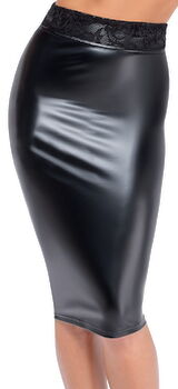 Rock „Libido Exclusive" im edlem Powerwetlook (vorne) mit Spitze (hinten)
