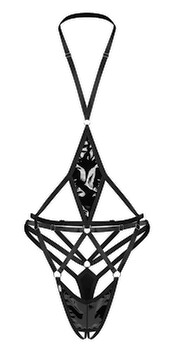 Hauptbild von Ouvert-Body „Keira Lise“ mit Lack-Einsätzen