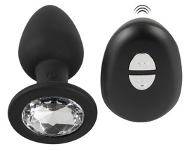 Vibro-Analplug „RC Diamond Plug“, 10 Vibrationsmodi per Fernbedienung