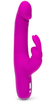 Rabbitvibrator „Realistic Slim“ mit 12 Vibrationsmodi und 2 Motoren, 24 cm