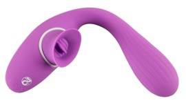 Hauptbild von Vibrator „2 Function Bendable Vibe“ mit Leck-Zunge