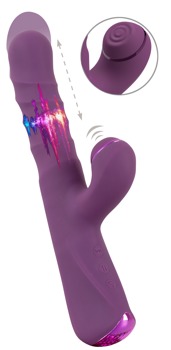 Rabbitvibrator mit Stoß- und Klopf-Funktion