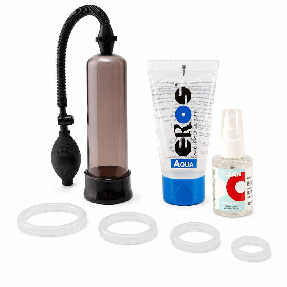 Pump & Hold – Performance Starter Set mit Penispumpe, 4 Penisringen, Gleitgel & Cleaner