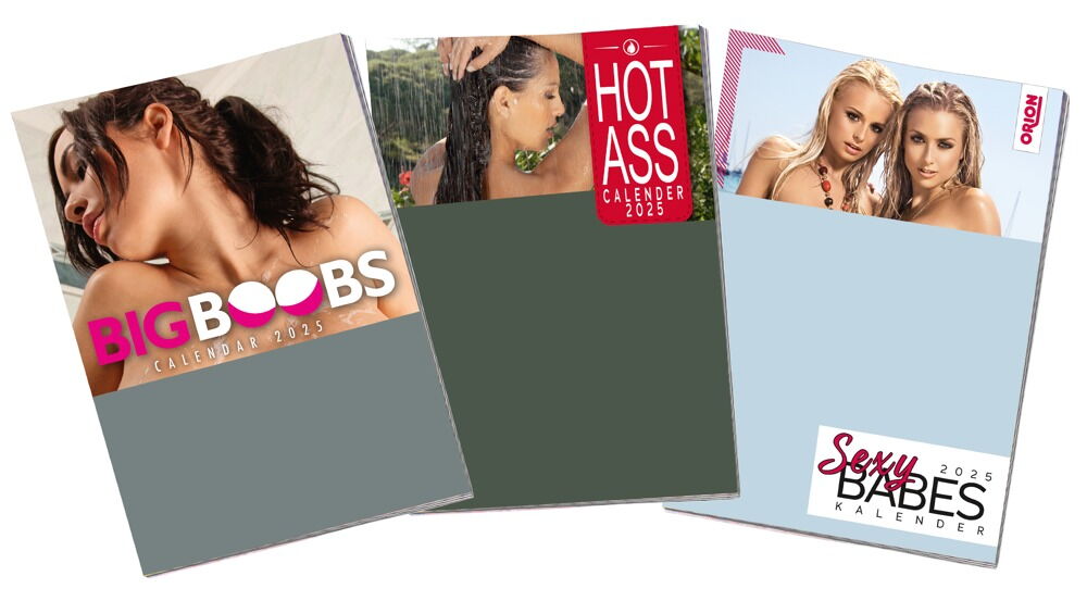 3er-Set Pin-up Kalender 2025
