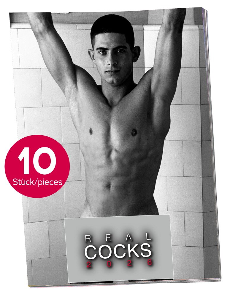Pin-up Kalender „Real Cocks 2026“ im 10er-Pack