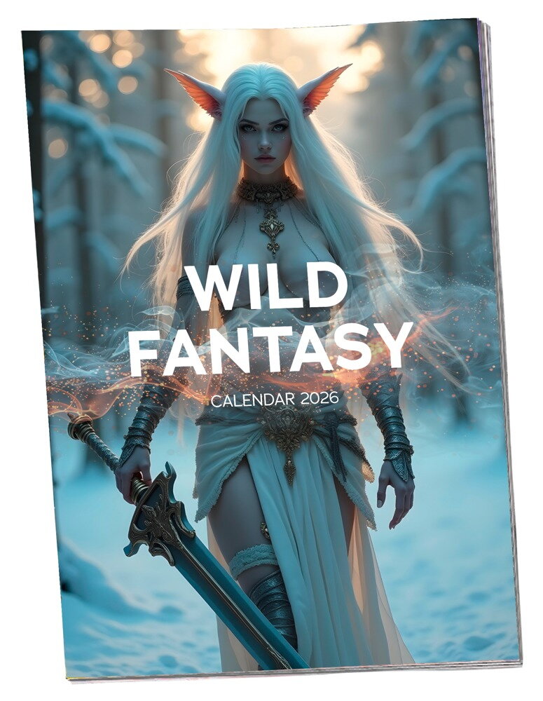 Pin-up Kalender „Creatures 2026“ in Farbe und im Großformat