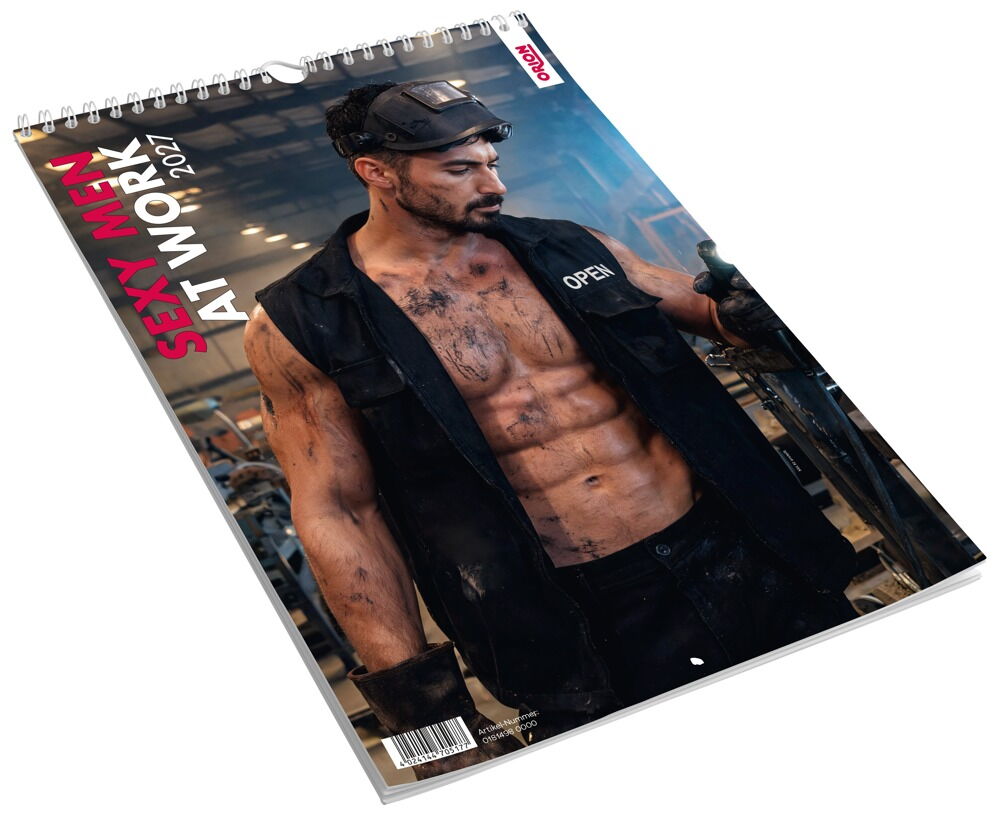 Pin-up Kalender „Sexy Men at Work 2027“ in Farbe und im Großformat