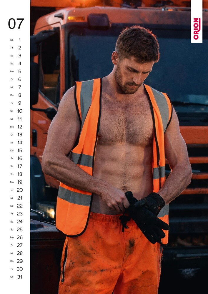 Pin-up Kalender „Sexy Men at Work 2027“ in Farbe und im Großformat