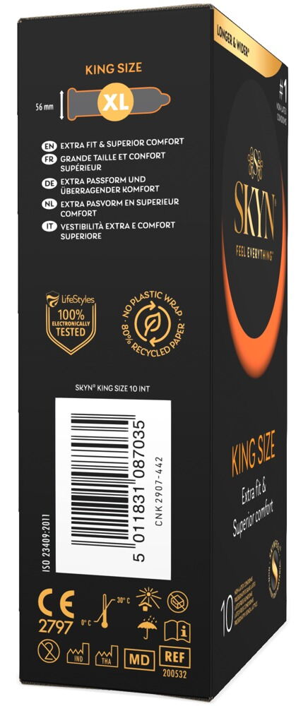 Latexfreie Kondome „King Size“, extra groß