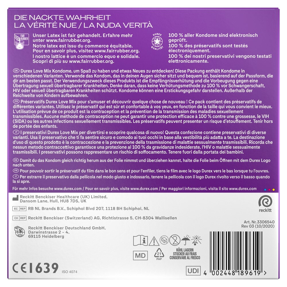 Kondom-Set „Love Mix“ mit 5 spannenden Sorten