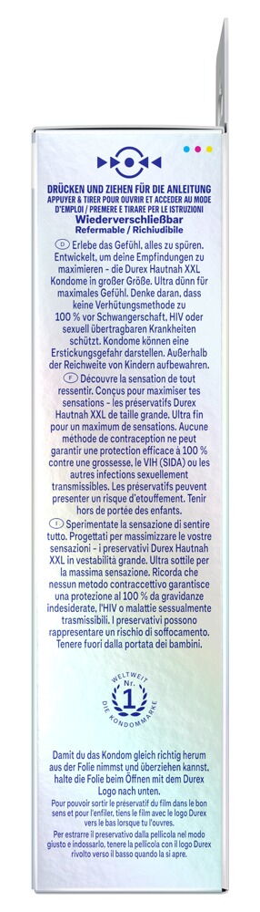 Kondome „Hautnah XXL“ in großer Passform