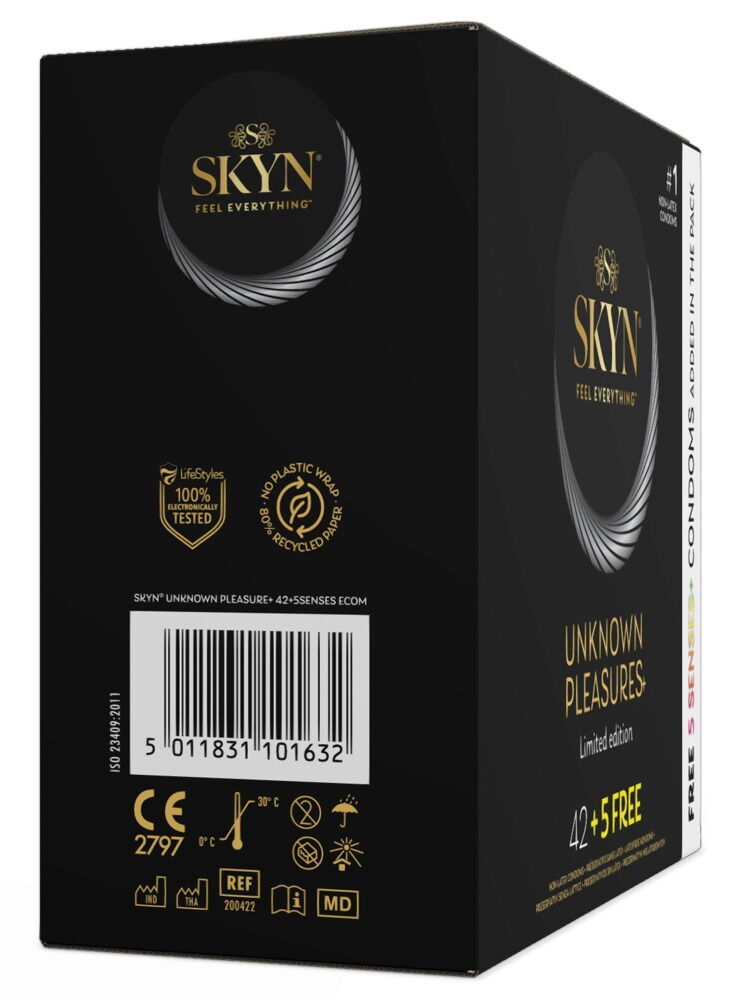 Kondom-Mix „Unknown Pleasures 42+5free“, latexfrei