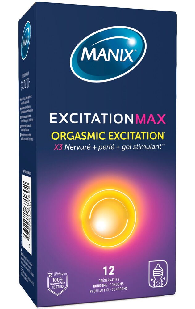 Kondome „Excitation Max“ mit Noppen und Rillen