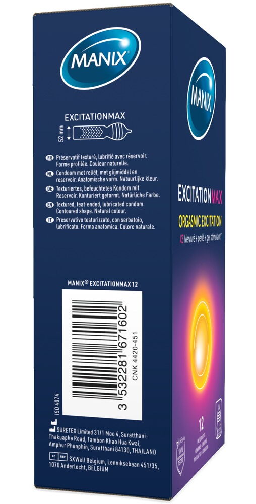 Kondome „Excitation Max“ mit Noppen und Rillen