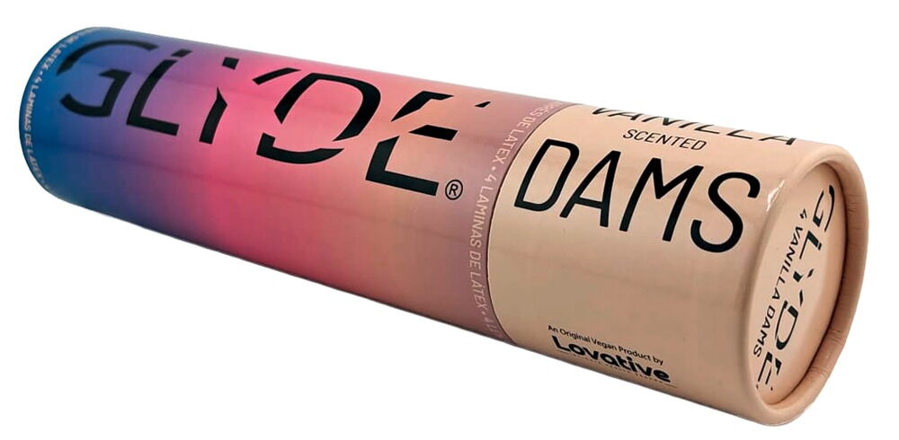 Lecktücher „GLYDE Dams Vanilla“, 4 Stück