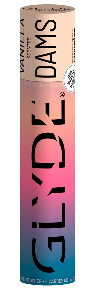 Lecktücher „GLYDE Dams Vanilla“, 4 Stück