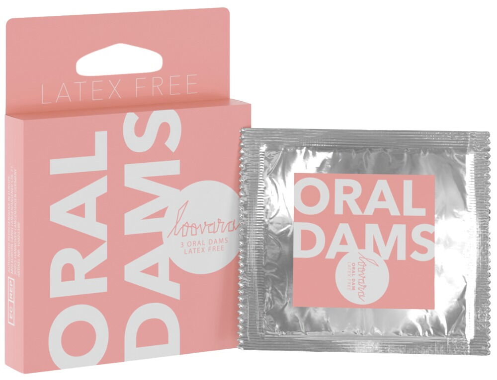 Lecktücher „Loovara Oral Dams“, 3 Stück