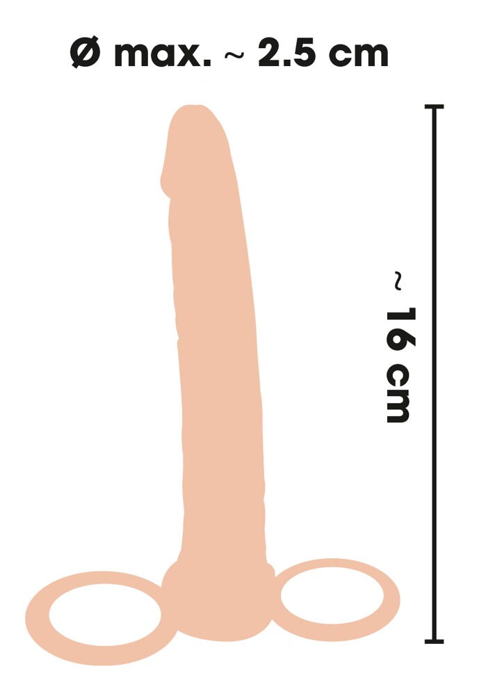 Analdildo mit Penis- und Hodenring
