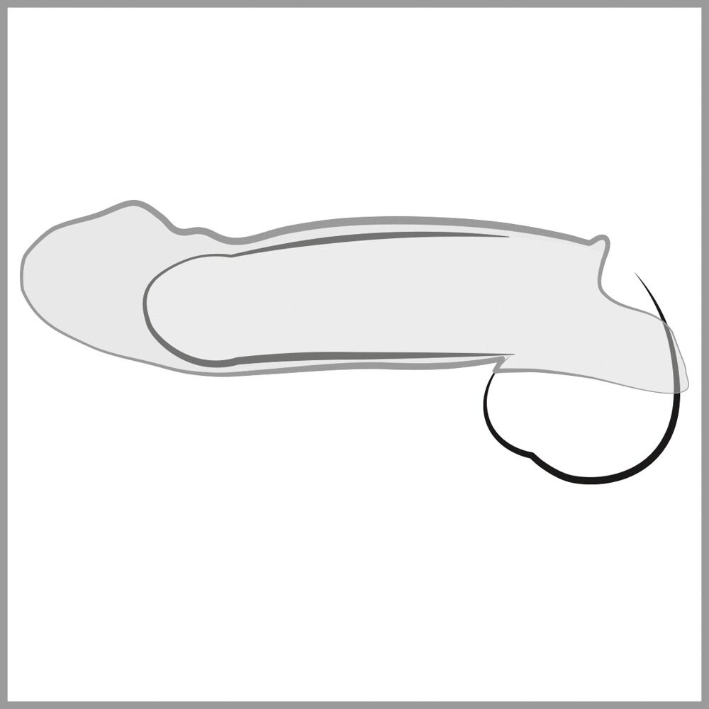 Penishülle „Penis Sleeve with extension and ball ring“ mit Hodenmanschette