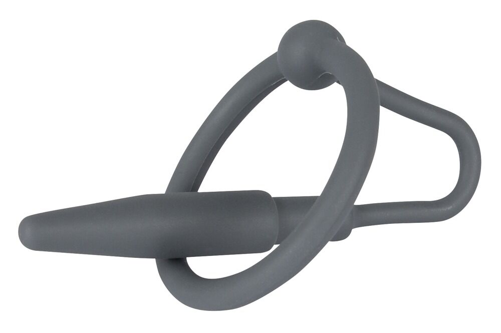 „Penisplug With Glans Ring“ mit Eichelring, komplett aus Silikon