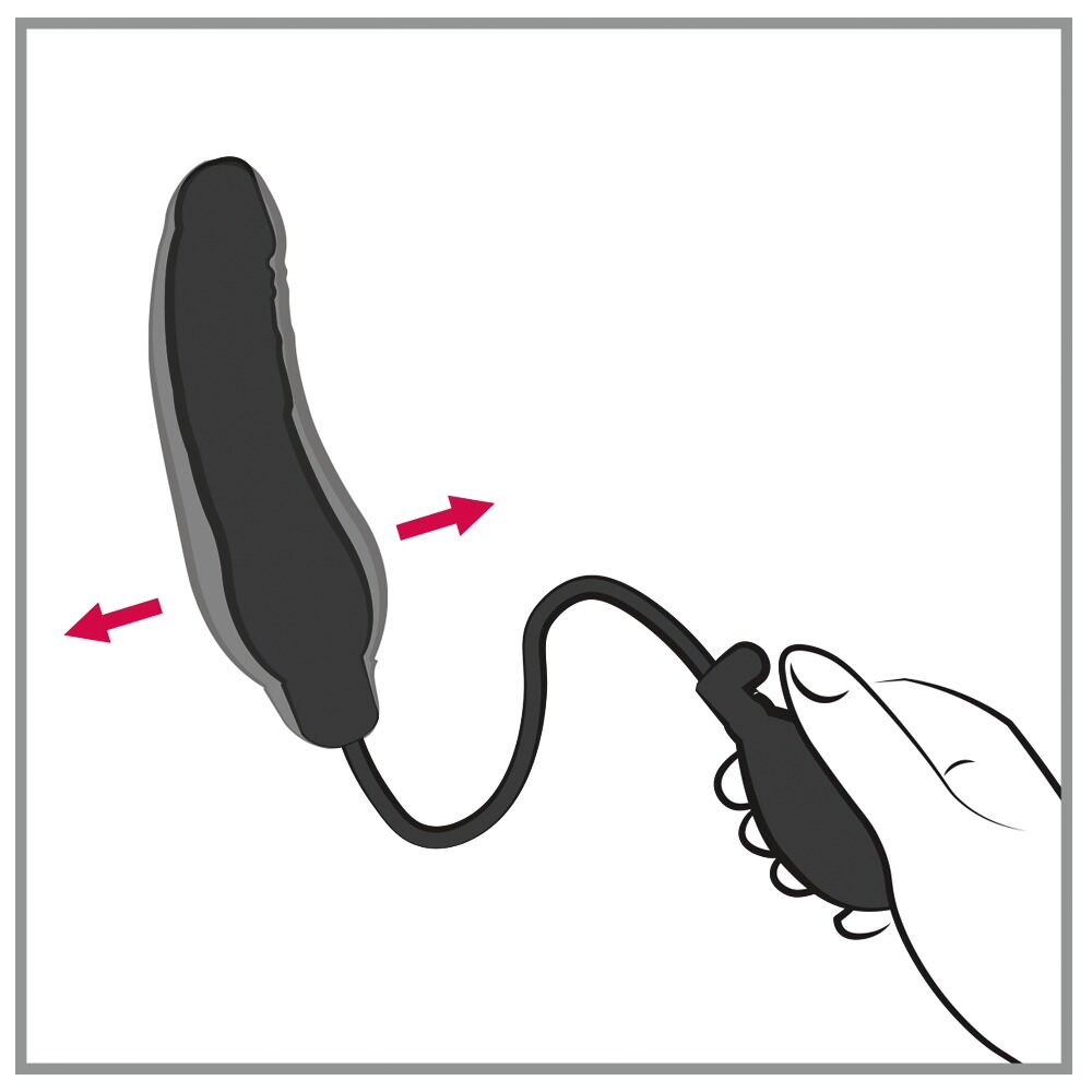Pumpdildo „Black Latex Balloon“, 23 cm