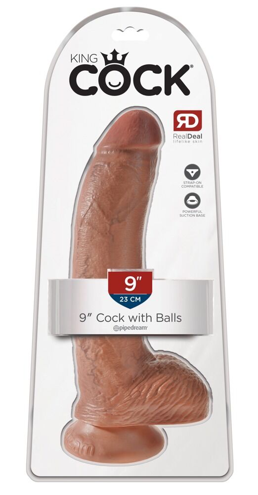Dildo „9" Cock with Balls“, 22,9 cm
